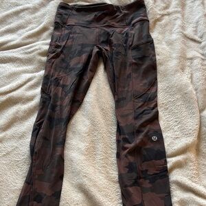 lululemon athletica Camo Leggings - Brown and Black